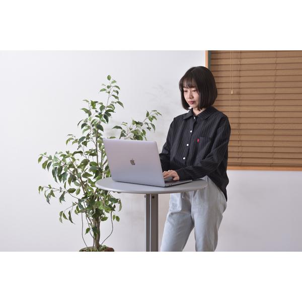 ハイテーブル バーテーブル おしゃれ カウンターテーブル 円形 丸型 60cm スチール製 金属 スタイリッシュ 無骨 黒 ブラック グレー レッド 赤 【納期A】【azm-pt-332】