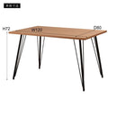 ダイニングテーブル 2人 サイズ 120×80cm おしゃれ 北欧 ナチュラル カントリー 木目 天板 アイアン 金属 脚 黒 ブラック インダストリアル カフェ アメリカン 【納期A】【azm-pt-337】