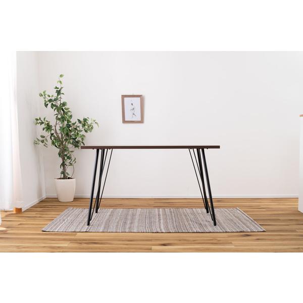 ダイニングテーブル 2人 サイズ 120×80cm おしゃれ 北欧 ナチュラル カントリー 木目 天板 アイアン 金属 脚 黒 ブラック インダストリアル カフェ アメリカン 【納期A】【azm-pt-337】