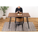 ダイニングテーブル 2人 サイズ 120×80cm おしゃれ 北欧 ナチュラル カントリー 木目 天板 アイアン 金属 脚 黒 ブラック インダストリアル カフェ アメリカン 【納期A】【azm-pt-337】