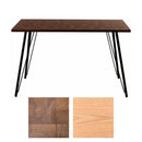 ダイニングテーブル 2人 サイズ 120×80cm おしゃれ 北欧 ナチュラル カントリー 木目 天板 アイアン 金属 脚 黒 ブラック インダストリアル カフェ アメリカン 【納期A】【azm-pt-337】