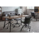 ダイニングテーブル 4人 サイズ 150×80cm 四人掛け おしゃれ 北欧 ナチュラル カントリー 木目 天板 アイアン 金属 脚 黒 ブラック インダストリアル カフェ風 【納期A】【azm-pt-338】