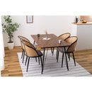 ダイニングテーブル 4人 サイズ 150×80cm 四人掛け おしゃれ 北欧 ナチュラル カントリー 木目 天板 アイアン 金属 脚 黒 ブラック インダストリアル カフェ風 【納期A】【azm-pt-338】