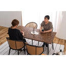 ダイニングテーブル 4人 サイズ 150×80cm 四人掛け おしゃれ 北欧 ナチュラル カントリー 木目 天板 アイアン 金属 脚 黒 ブラック インダストリアル カフェ風 【納期A】【azm-pt-338】