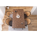 ダイニングテーブル 4人 サイズ 150×80cm 四人掛け おしゃれ 北欧 ナチュラル カントリー 木目 天板 アイアン 金属 脚 黒 ブラック インダストリアル カフェ風 【納期A】【azm-pt-338】