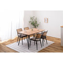 ダイニングテーブル 4人 サイズ 150×80cm 四人掛け おしゃれ 北欧 ナチュラル カントリー 木目 天板 アイアン 金属 脚 黒 ブラック インダストリアル カフェ風 【納期A】【azm-pt-338】