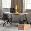 ダイニングテーブル 4人 サイズ 150×80cm 四人掛け おしゃれ 北欧 ナチュラル カントリー 木目 天板 アイアン 金属 脚 黒 ブラック インダストリアル カフェ風 【納期A】【azm-pt-338】