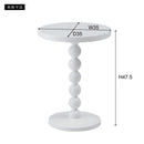 サイドテーブル 円形 丸型 ベッドサイド ソファ リビング ローテーブル 白 ホワイト ナチュラル ブラウン 天板 おしゃれ 北欧 モダン アート インテリア 【納期A】【azm-pt-470】