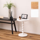 サイドテーブル 円形 丸型 ベッドサイド ソファ リビング ローテーブル 白 ホワイト ナチュラル ブラウン 天板 おしゃれ 北欧 モダン アート インテリア 【納期A】【azm-pt-470】