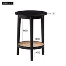 サイドテーブル 白 黒 ホワイト ブラック 棚付き 収納 ラック 2段 円形 丸型 ベッドサイド ソファ リビング ローテーブル 天板 丸テーブル おしゃれ 北欧 モダン 【納期A】【azm-pt-471】