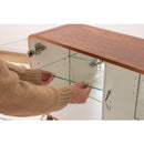 コレクションケース 棚 ガラス 木製 横長 シェルフ 収納棚 ディスプレイケース ラック コレクションボード 浅型 ロータイプ 北欧 おしゃれ ディスプレイラック 【納期A】【azm-pt-613】