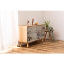 コレクションケース 棚 ガラス 木製 横長 シェルフ 収納棚 ディスプレイケース ラック コレクションボード 浅型 ロータイプ 北欧 おしゃれ ディスプレイラック 【納期A】【azm-pt-613】