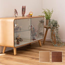 コレクションケース 棚 ガラス 木製 横長 シェルフ 収納棚 ディスプレイケース ラック コレクションボード 浅型 ロータイプ 北欧 おしゃれ ディスプレイラック 【納期A】【azm-pt-613】