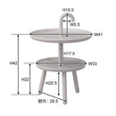 サイドテーブル ミニ ナイトテーブル デザイン かわいい 丸い 円形 丸型 トレー 棚 ラック 収納スペース 天板 北欧 2段 おしゃれ ソファサイド ベッドサイド 【納期B】【azm-pt-88】