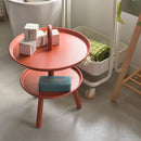 サイドテーブル ミニ ナイトテーブル デザイン かわいい 丸い 円形 丸型 トレー 棚 ラック 収納スペース 天板 北欧 2段 おしゃれ ソファサイド ベッドサイド 【納期B】【azm-pt-88】