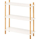 ラック 棚 収納 3段 白 ホワイト 木製 脚 支柱 飾り棚 オープンラック 韓国風 おしゃれ 北欧 ナチュラル カフェ風 シンプル 幅80cm 高さ調節 変更 調節 【納期A】【azm-pt-976】