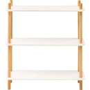 ラック 棚 収納 3段 白 ホワイト 木製 脚 支柱 飾り棚 オープンラック 韓国風 おしゃれ 北欧 ナチュラル カフェ風 シンプル 幅80cm 高さ調節 変更 調節 【納期A】【azm-pt-976】