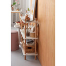 ラック 棚 収納 3段 白 ホワイト 木製 脚 支柱 飾り棚 オープンラック 韓国風 おしゃれ 北欧 ナチュラル カフェ風 シンプル 幅80cm 高さ調節 変更 調節 【納期A】【azm-pt-976】