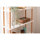 ラック 棚 収納 4段 白 ホワイト 木製 脚 支柱 飾り棚 オープンラック 韓国 おしゃれ 北欧 ナチュラル カフェ シンプル 使いやすい 高さ調節 変更 調節 幅80cm 【納期A】【azm-pt-977】