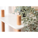 ラック 棚 収納 4段 白 ホワイト 木製 脚 支柱 飾り棚 オープンラック 韓国 おしゃれ 北欧 ナチュラル カフェ シンプル 使いやすい 高さ調節 変更 調節 幅80cm 【納期A】【azm-pt-977】