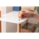 ラック 棚 収納 4段 白 ホワイト 木製 脚 支柱 飾り棚 オープンラック 韓国 おしゃれ 北欧 ナチュラル カフェ シンプル 使いやすい 高さ調節 変更 調節 幅80cm 【納期A】【azm-pt-977】