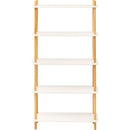 ラック 棚 収納 5段 木製 脚 支柱 飾り棚 オープンラック 韓国 おしゃれ 北欧 ナチュラル カフェ シンプル 使いやすい 高さ調節 変更 調節 幅80cm 白 ホワイト 【納期A】【azm-pt-978】