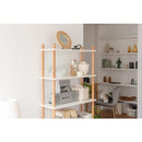 ラック 棚 収納 5段 木製 脚 支柱 飾り棚 オープンラック 韓国 おしゃれ 北欧 ナチュラル カフェ シンプル 使いやすい 高さ調節 変更 調節 幅80cm 白 ホワイト 【納期A】【azm-pt-978】