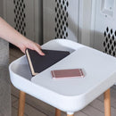 サイドテーブル 収納 スペース 天板 取り外し ベッドサイド ソファサイド リビング 寝室 ダイニング 玄関 書斎 インテリア テーブル 小型 ミニ 黄色 白 【納期B】【azm-pt-980】