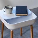 サイドテーブル 収納 スペース 天板 取り外し ベッドサイド ソファサイド リビング 寝室 ダイニング 玄関 書斎 インテリア テーブル 小型 ミニ 黄色 白 【納期B】【azm-pt-980】