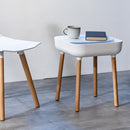 サイドテーブル 収納 スペース 天板 取り外し ベッドサイド ソファサイド リビング 寝室 ダイニング 玄関 書斎 インテリア テーブル 小型 ミニ 黄色 白 【納期B】【azm-pt-980】