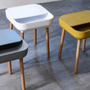 サイドテーブル 収納 スペース 天板 取り外し ベッドサイド ソファサイド リビング 寝室 ダイニング 玄関 書斎 インテリア テーブル 小型 ミニ 黄色 白 【納期B】【azm-pt-980】