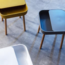 サイドテーブル 収納 スペース 天板 取り外し ベッドサイド ソファサイド リビング 寝室 ダイニング 玄関 書斎 インテリア テーブル 小型 ミニ 黄色 白 【納期B】【azm-pt-980】