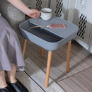 サイドテーブル 収納 スペース 天板 取り外し ベッドサイド ソファサイド リビング 寝室 ダイニング 玄関 書斎 インテリア テーブル 小型 ミニ 黄色 白 【納期B】【azm-pt-980】