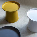 カフェテーブル ラウンドテーブル 直径50cm 円形 丸型 サイドテーブル リビング モダン おしゃれ アート スタイリッシュ インテリア 白 ホワイト イエロー 黄色 【納期A】【azm-pt-981】