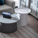 カフェテーブル ラウンドテーブル 直径50cm 円形 丸型 サイドテーブル リビング モダン おしゃれ アート スタイリッシュ インテリア 白 ホワイト イエロー 黄色 【納期A】【azm-pt-981】