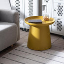カフェテーブル ラウンドテーブル 直径50cm 円形 丸型 サイドテーブル リビング モダン おしゃれ アート スタイリッシュ インテリア 白 ホワイト イエロー 黄色 【納期A】【azm-pt-981】