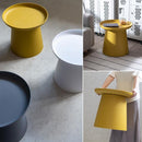 カフェテーブル ラウンドテーブル 直径50cm 円形 丸型 サイドテーブル リビング モダン おしゃれ アート スタイリッシュ インテリア 白 ホワイト イエロー 黄色 【納期A】【azm-pt-981】