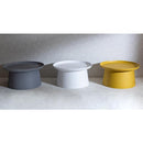 カフェテーブル ラウンドテーブル 70cm 円 丸型 サイドテーブル ローテーブル モダン おしゃれ アート スタイリッシュ インテリア 白 ホワイト イエロー 黄色 【納期A】【azm-pt-982】