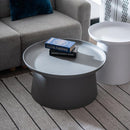 カフェテーブル ラウンドテーブル 70cm 円 丸型 サイドテーブル ローテーブル モダン おしゃれ アート スタイリッシュ インテリア 白 ホワイト イエロー 黄色 【納期A】【azm-pt-982】