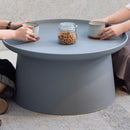 カフェテーブル ラウンドテーブル 70cm 円 丸型 サイドテーブル ローテーブル モダン おしゃれ アート スタイリッシュ インテリア 白 ホワイト イエロー 黄色 【納期A】【azm-pt-982】