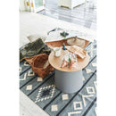 センターテーブル 円形 約50cm リビングテーブル ローテーブル モダン おしゃれ スタイリッシュ サイドテーブル 丸型 インテリア デザイン 木目 天板 【納期A】【azm-pt-990】