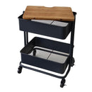 ワゴン キャスター付き キャスター サイドワゴン 収納ボックス 工具入れ ガーデン ガレージ 倉庫 北欧 【納期A】【azm-pw-404gy】