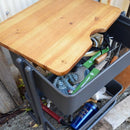 ワゴン キャスター付き キャスター サイドワゴン 収納ボックス 工具入れ ガーデン ガレージ 倉庫 北欧 【納期A】【azm-pw-404gy】