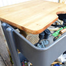 ワゴン キャスター付き キャスター サイドワゴン 収納ボックス 工具入れ ガーデン ガレージ 倉庫 北欧 【納期A】【azm-pw-404gy】