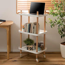 サイドワゴン トレー 収納棚 サイドラック 3段 北欧 サイドテーブル キャスター付き キッチンワゴン ベッドサイド ソファサイド マルチワゴン ナイトテーブル 【納期B】【azm-pw-53】