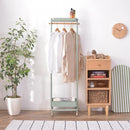 ハンガーラック おしゃれ 北欧 スリム 幅50cm ハンガーワゴン キャスター付き 収納付き 収納棚 ロング 大きい コート ワンピース ハンガーポール メッシュ棚 【納期B】【azm-pw-55】