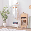 ハンガーラック おしゃれ 北欧 スリム 幅50cm ハンガーワゴン キャスター付き 収納付き 収納棚 ロング 大きい コート ワンピース ハンガーポール メッシュ棚 【納期B】【azm-pw-55】