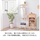 ハンガーラック おしゃれ 北欧 スリム 幅50cm ハンガーワゴン キャスター付き 収納付き 収納棚 ロング 大きい コート ワンピース ハンガーポール メッシュ棚 【納期B】【azm-pw-55】