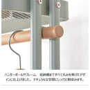 ハンガーラック おしゃれ 北欧 スリム 幅50cm ハンガーワゴン キャスター付き 収納付き 収納棚 ロング 大きい コート ワンピース ハンガーポール メッシュ棚 【納期B】【azm-pw-55】