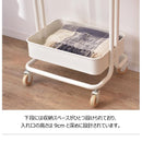 ハンガーラック おしゃれ 北欧 スリム 幅50cm ハンガーワゴン キャスター付き 収納付き 収納棚 ロング 大きい コート ワンピース ハンガーポール メッシュ棚 【納期B】【azm-pw-55】